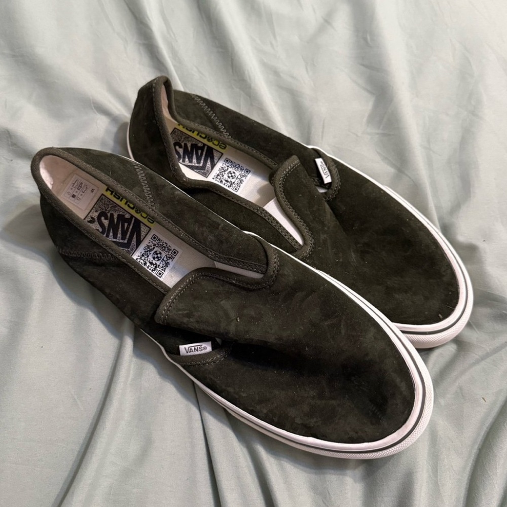 Green Velvet Vans